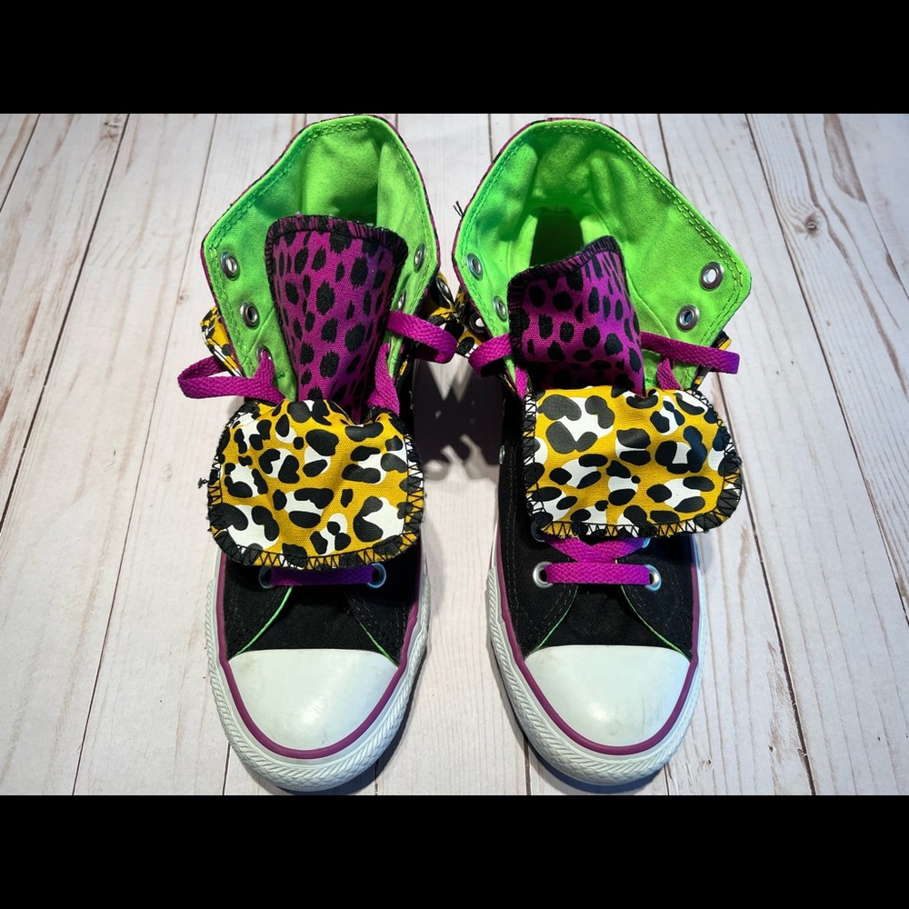 Converse All Stars Two Tone Cheetah High Tops